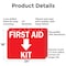 Signmission First Aid Kit with Down, 24 in W x Rectangle, Aluminum OS-2PACK-MISC-A-1824-L-19494 - alternate 6